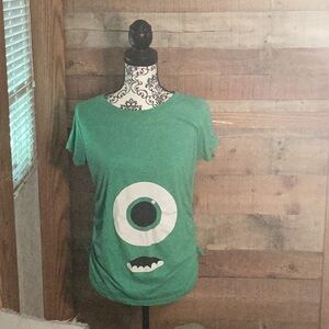 Monsters Inc.mike wazowski Green Monster Eye Kids T-Shirt